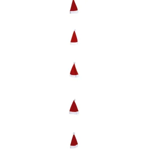 Weihnachtsfiguren^DecoWoerner Nikolausmützen Kette 250 Cm mehrfarbig