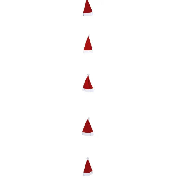 Weihnachtsfiguren^DecoWoerner Nikolausmützen Kette 250 Cm mehrfarbig