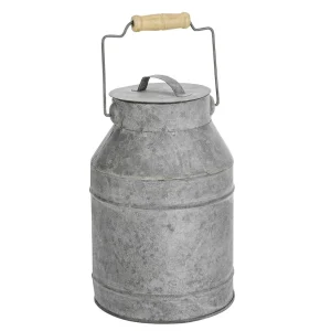 Themen-Deko | Pflanzengefäße & Dekorationshilfen^DecoWoerner Nostalgische Zink-Milchkanne 9 X 22 Cm silber