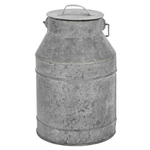 Themen-Deko | Pflanzengefäße & Dekorationshilfen^DecoWoerner Nostalgische Zink-Milchkanne 9 X 22 Cm silber