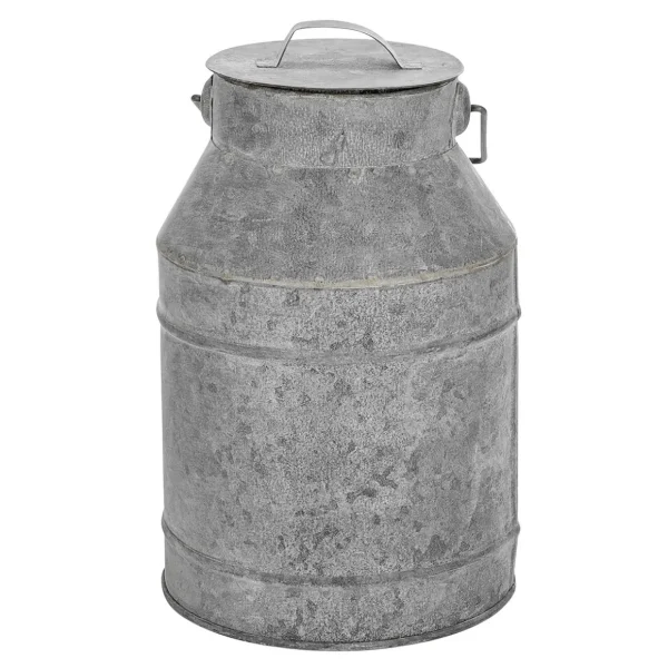 Themen-Deko | Pflanzengefäße & Dekorationshilfen^DecoWoerner Nostalgische Zink-Milchkanne 9 X 22 Cm silber