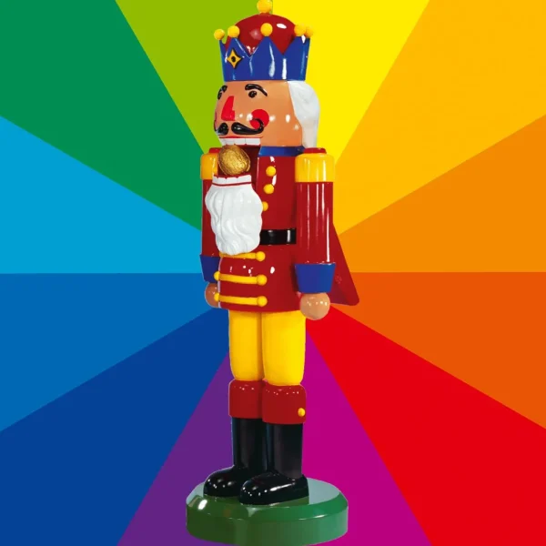 Xxl Weihnachtsdeko^DecoWoerner Nussknacker König 185 Cm, Wunschfarbe