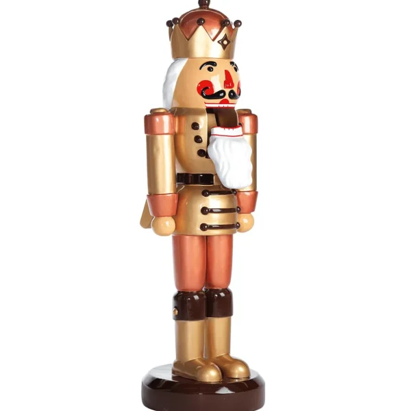 Xxl Weihnachtsdeko^DecoWoerner Nussknacker König -braun 185 Cm gold