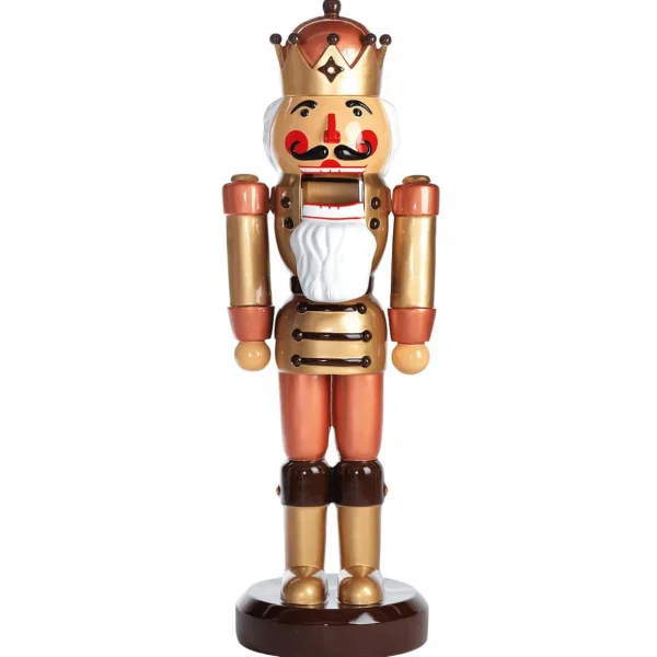 Xxl Weihnachtsdeko^DecoWoerner Nussknacker König -braun 185 Cm gold