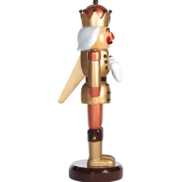 Xxl Weihnachtsdeko^DecoWoerner Nussknacker König -braun 185 Cm gold
