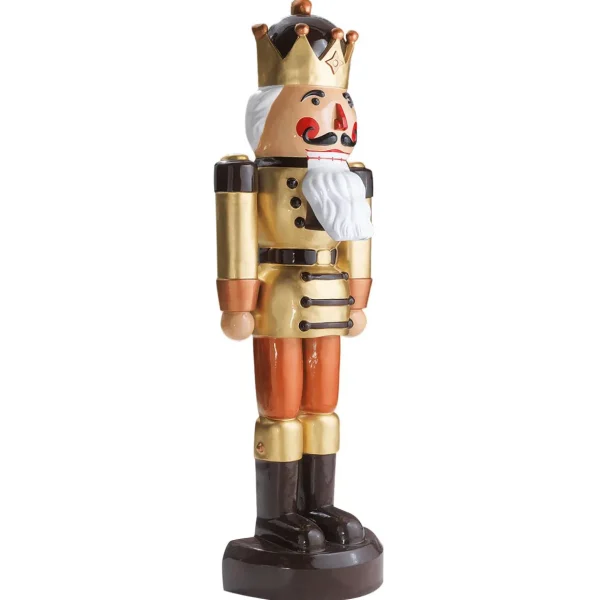 Xxl Weihnachtsdeko | Weihnachtsfiguren^DecoWoerner Nussknacker König Halbplastisch 185 Cm, -braun gold