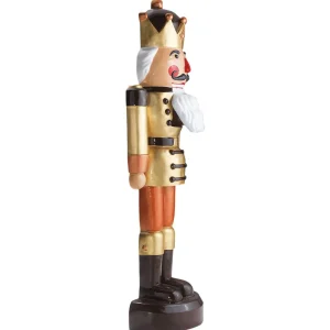 Xxl Weihnachtsdeko | Weihnachtsfiguren^DecoWoerner Nussknacker König Halbplastisch 185 Cm, -braun gold