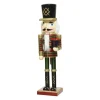 Weihnachtsfiguren^DecoWoerner Nussknacker Mit Geschenk Aus Holz 38 Cm rot