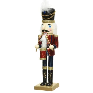 Weihnachtsfiguren^DecoWoerner Nussknacker Mit Trommel Aus Holz 38 Cm rot