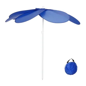 Sommerdeko^DecoWoerner Nylon-Sonnenschirm 210 Cm Ø blau