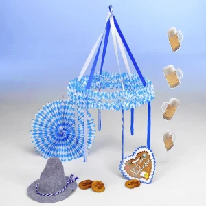 Themen-Deko | Herbstdeko^DecoWoerner Oktoberfestdeko Sparpaket 6-teilig blau