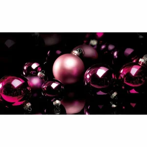 Weihnachtskugeln^DecoWoerner Orchidee, Glänzende Weihnachtskugeln Aus Schwer Entflammbarem Kunststoff, 6 Cm Ø – 24 Stück violett