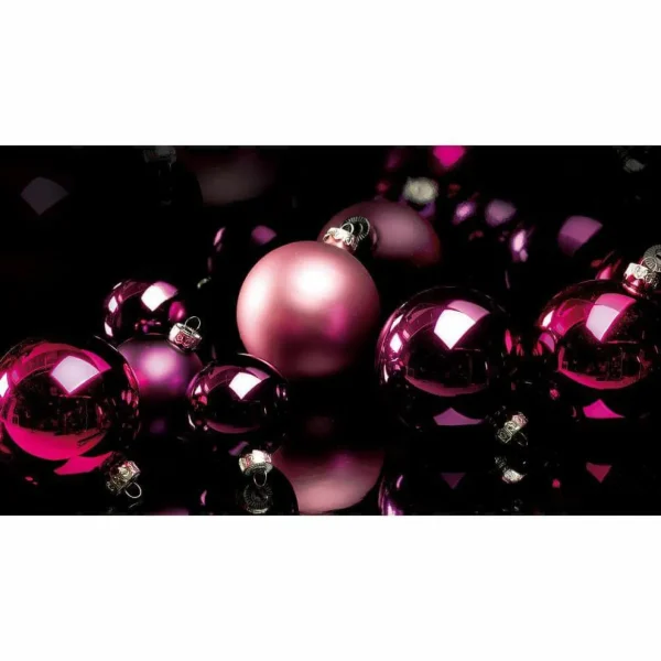Weihnachtskugeln^DecoWoerner Orchidee, Glänzende Weihnachtskugeln Aus Schwer Entflammbarem Kunststoff, 6 Cm Ø – 24 Stück violett