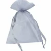 Geschenksäckchen^DecoWoerner Organzasäckchen 18 Cm, 50 Stück, silber
