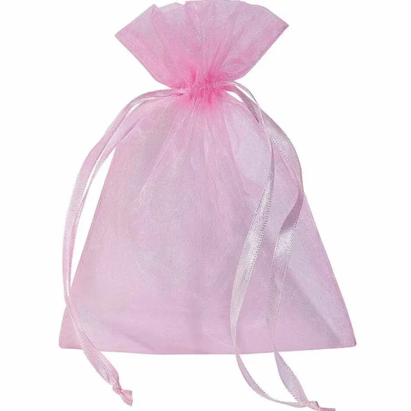Geschenksäckchen^DecoWoerner Organzasäckchen 18 Cm, 50 Stück, rosa