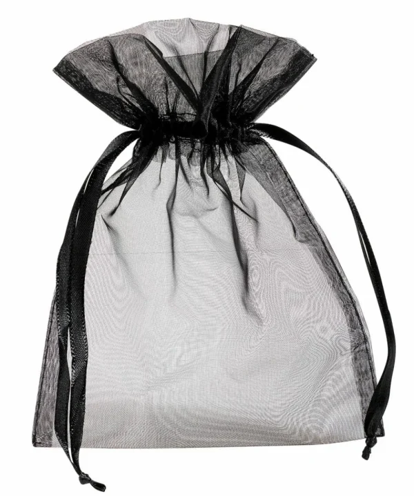 Geschenksäckchen^DecoWoerner Organzasäckchen 18 Cm, 50 Stück, schwarz