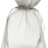 Geschenksäckchen^DecoWoerner Organzasäckchen 18 Cm, 50 Stück, Grau