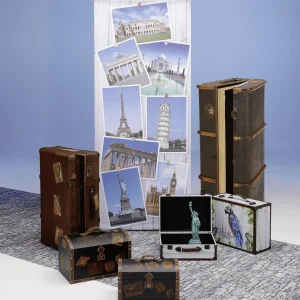 Warenpräsentation^DecoWoerner Original Nostalgie Koffer braun
