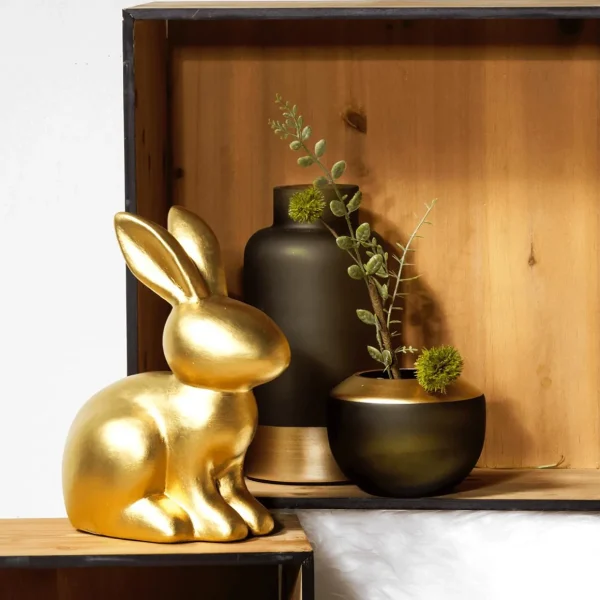Osterdeko^DecoWoerner Osterhase , 27 Cm gold