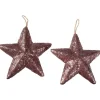 Weihnachtssterne^DecoWoerner Pailletten-Deko-Sterne 22 Cm Ø, 2 Stück, braun