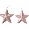 Weihnachtssterne^DecoWoerner Pailletten-Stern 22 Cm Ø, 2 Stück, Rosè rosa