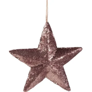 Weihnachtssterne^DecoWoerner Pailletten-Stern 33 Cm Ø, Nougat braun