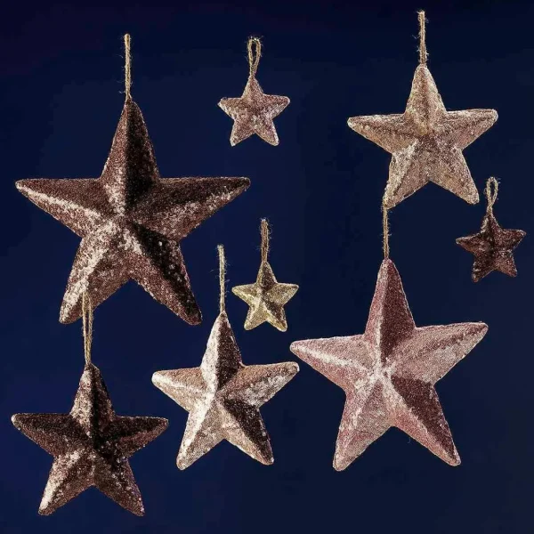 Weihnachtssterne^DecoWoerner Pailletten-Stern 33 Cm Ø, Nougat braun