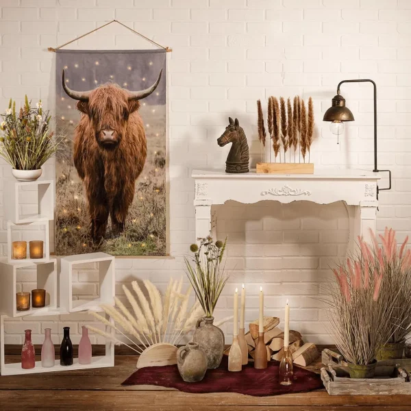 Naturdeko | Herbstdeko^DecoWoerner Pampasgras-Wedel Zum Stecken 45 Cm weiß