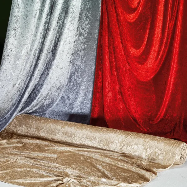 Stoffe^DecoWoerner Pannesamt 150 Cm Breit, Bordeaux rot