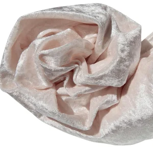 Stoffe^DecoWoerner Pannesamt 150 Cm Breit, Elfenbein weiß