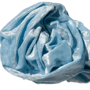 Stoffe^DecoWoerner Pannesamt 150 Cm Breit, Hell blau