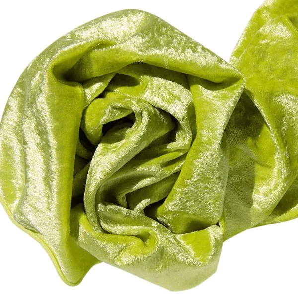 Stoffe^DecoWoerner Pannesamt 150 Cm Breit, Limetten grün