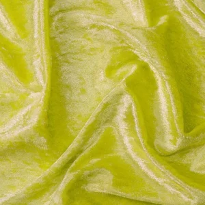 Stoffe^DecoWoerner Pannesamt 150 Cm Breit, Limetten grün