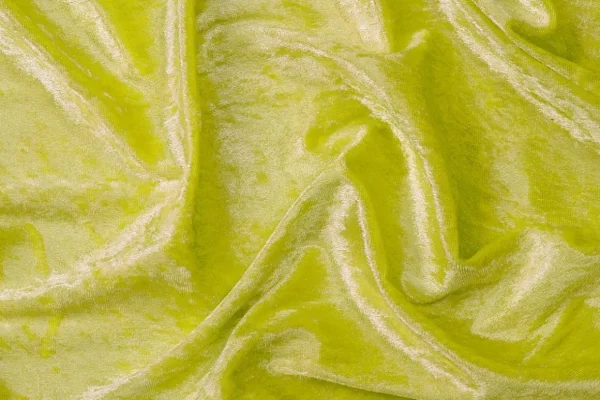 Stoffe^DecoWoerner Pannesamt 150 Cm Breit, Limetten grün