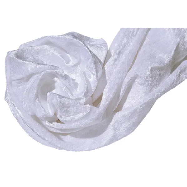 Stoffe^DecoWoerner Pannesamt 150 Cm Breit, weiß