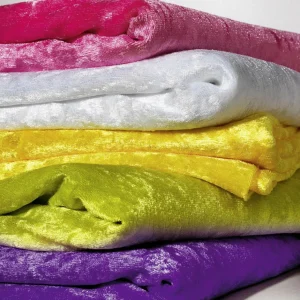 Stoffe^DecoWoerner Pannesamt 150 Cm Breit, weiß