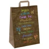 Geschenk- & Tragetaschen^DecoWoerner Papier Tragetasche Danke 35 X 26 X 12 Cm braun