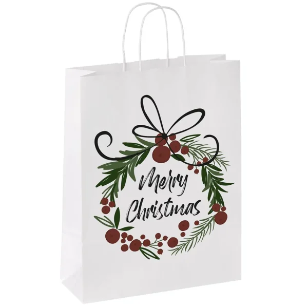 Geschenk- & Tragetaschen^DecoWoerner Papier Tragetasche Weihnachtsbeeren 35 X 26 X 12 Cm