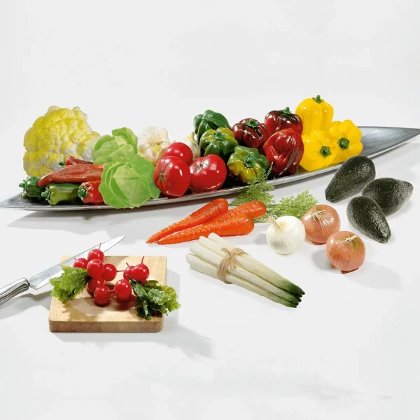 Gemüse & Kräuter^DecoWoerner Paprika Lebensmittel-Attrappe, Pack à 3 Stück rot