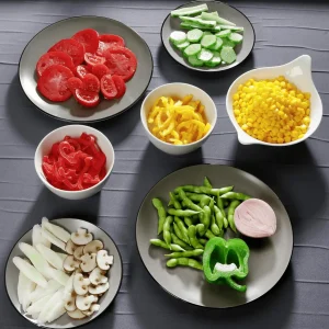 Gemüse & Kräuter^DecoWoerner Paprika-Streifen Lebensmittel-Attrappe, 100 G gelb
