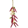 Gemüse & Kräuter^DecoWoerner Peperoni-Knoblauchzopf Lebensmittel-Attrappen 62 Cm rot