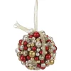 Weihnachtsfiguren^DecoWoerner Perlenkugel Christbaumkugel 11 Cm Ø rot