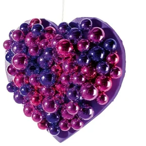 Weihnachtskugeln^DecoWoerner Pflaume, Glänzende Weihnachtskugeln Aus Schwer Entflammbarem Kunststoff, 6 Cm Ø – 24 Stück violett