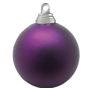 Weihnachtskugeln^DecoWoerner Pflaume, Matte Weihnachtskugeln Aus Schwer Entflammbarem Kunststoff, 8 Cm Ø – 12 Stück violett