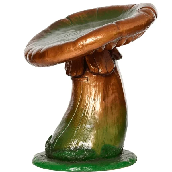 Warenpräsentation | Herbstdeko^DecoWoerner Pilz Hocker Fiberglas-Skulptur 54 Cm Grüngold mehrfarbig