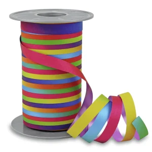 Geschenkband^DecoWoerner Poly-Geschenkband Glimmer, Bunt, 10 Mm, 100 M