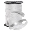 Geschenkband^DecoWoerner Poly-Geschenkband "Glimmer", , 10 Mm, 100 M weiß