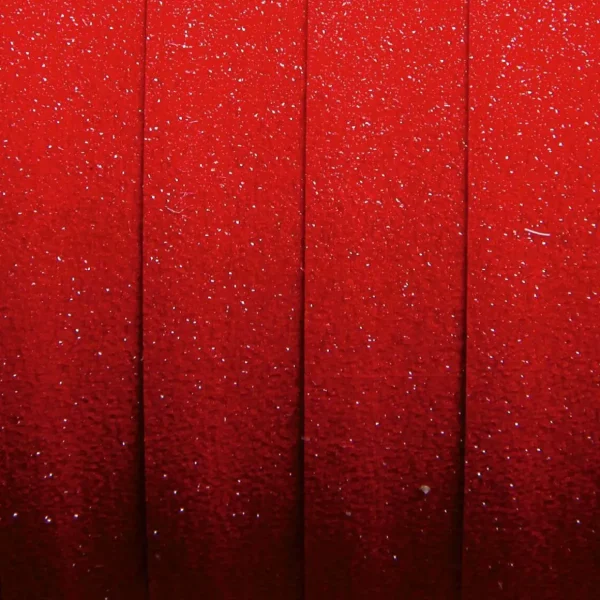 Geschenkband^DecoWoerner Poly-Geschenkband "Glimmer", , 10 Mm, 100 M rot