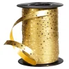 Geschenkband^DecoWoerner Poly-Ringelband "Sterne" 10 Mm, 100 M, gold