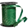 Geschenkband^DecoWoerner Poly-Ringelband "Sterne" 10 Mm, 100 M, Tannen grün